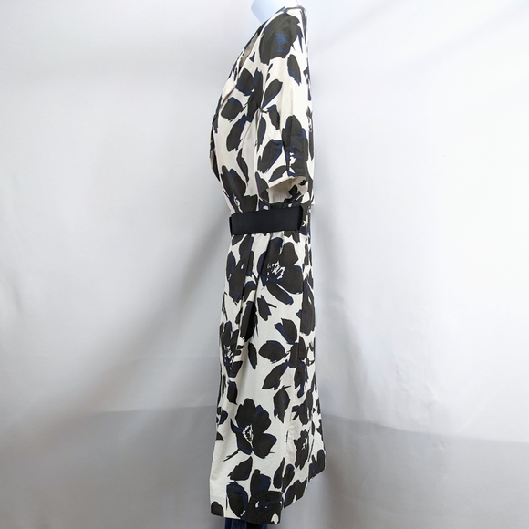 Size XS (2) Simply Vera Wang White Black Floral Formal Retro Blazer Jacket Coat - Picture 7 of 16